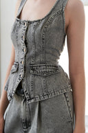 STUNNING GLORY DENIM VEST.