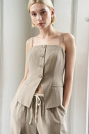 DAY IN THE LIFE WOVEN TOP.