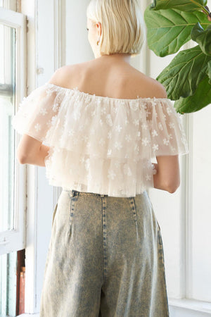 LOVE GALORE EMBELLISHED TOP.