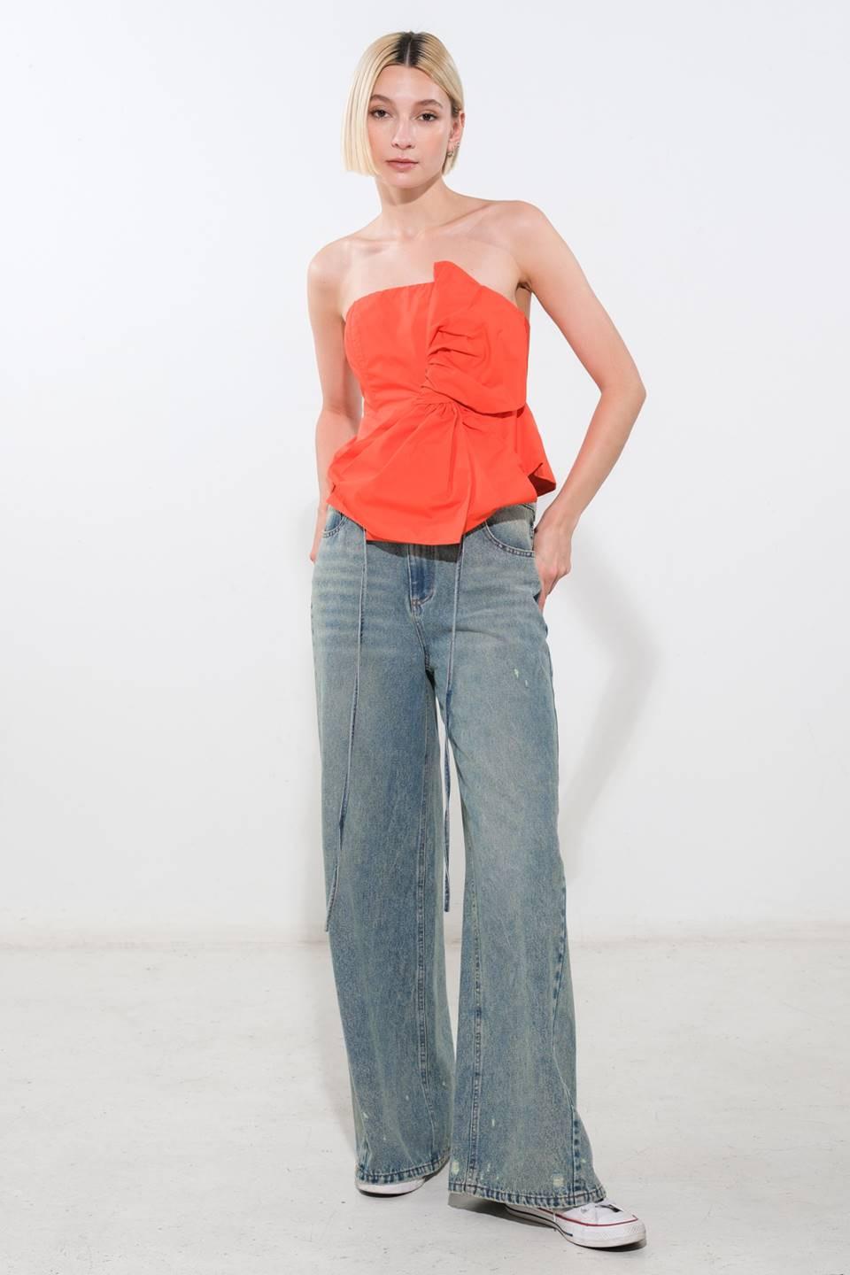 SUNSHINE SELECTION WOVEN TOP.