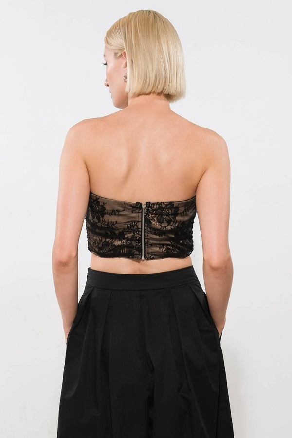 BE THE EXCEPTION LACE CROP TOP.