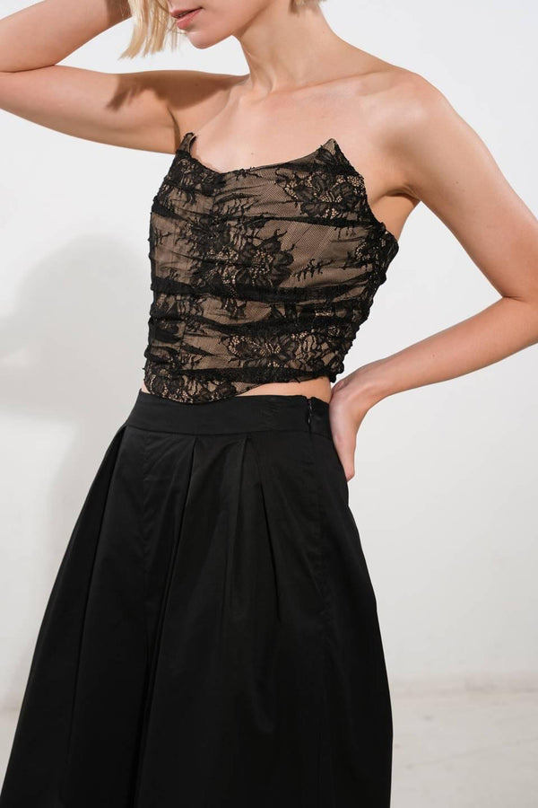 BE THE EXCEPTION LACE CROP TOP.