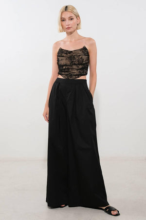 BE THE EXCEPTION LACE CROP TOP.