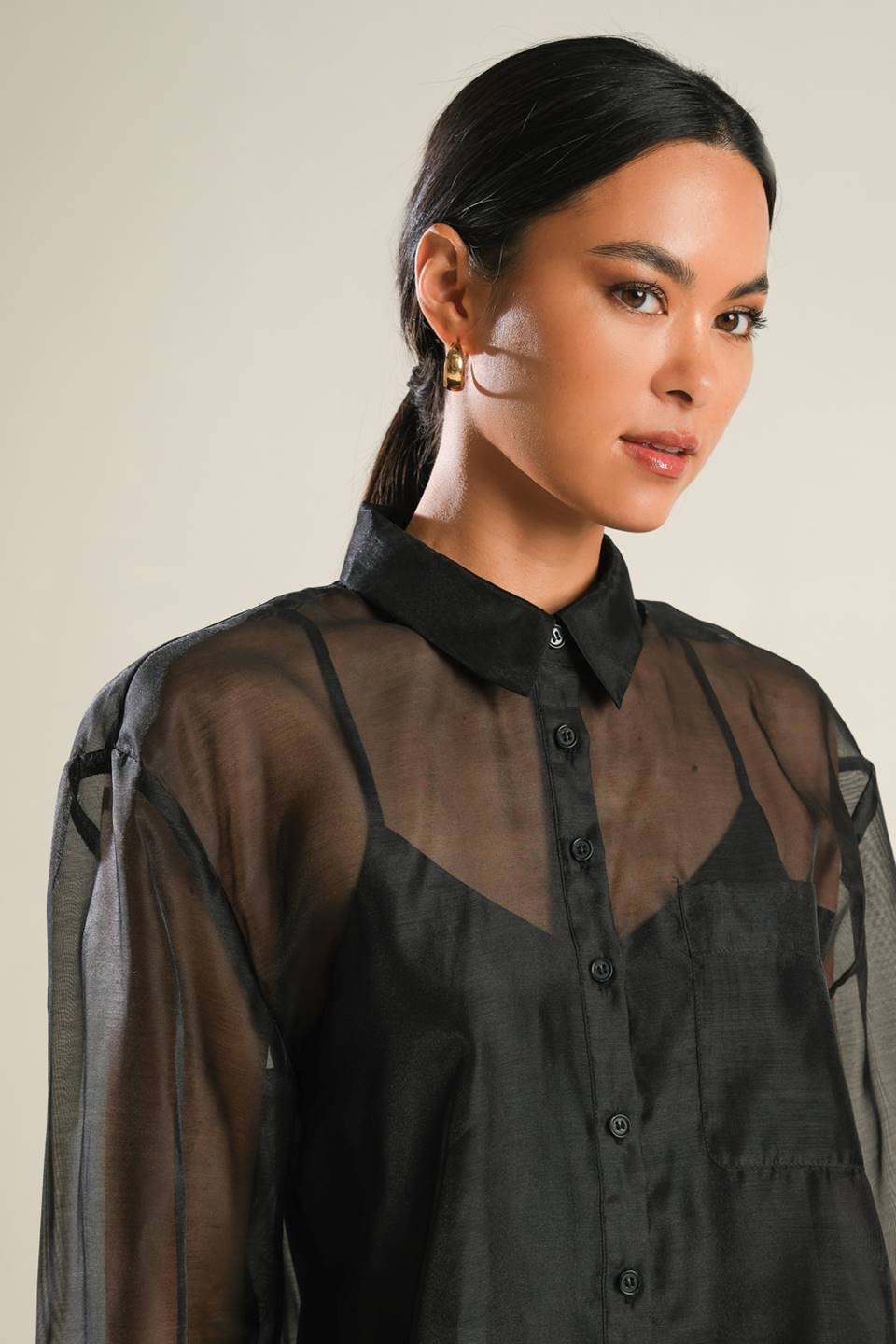 LOVE OVER FEAR ORGANZA TOP