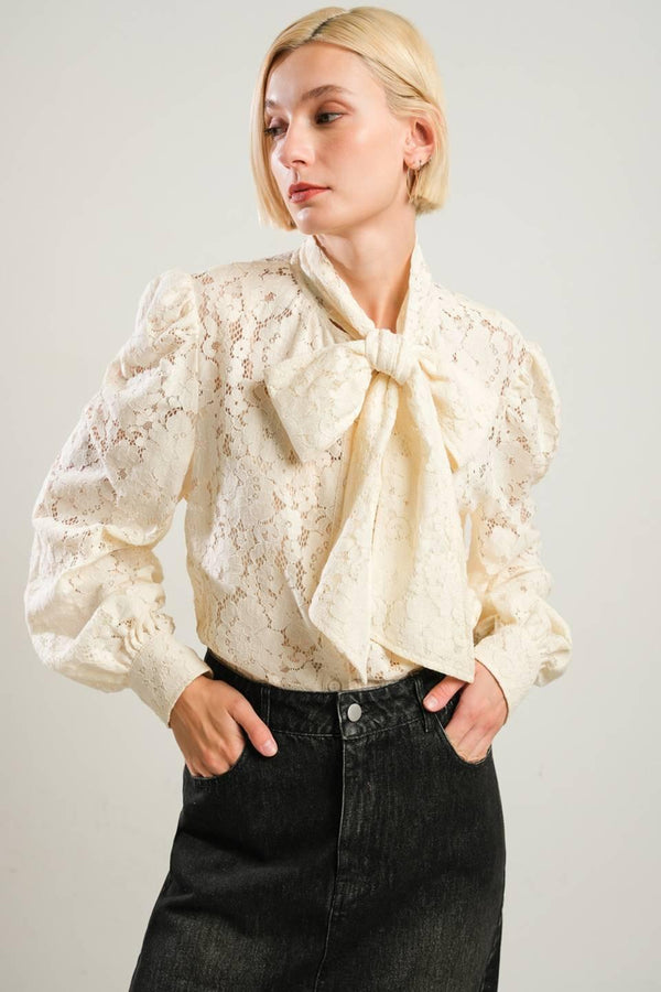 PATRIOTIC PRINCESS WOVEN LACE TOP.