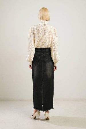 PATRIOTIC PRINCESS WOVEN LACE TOP.