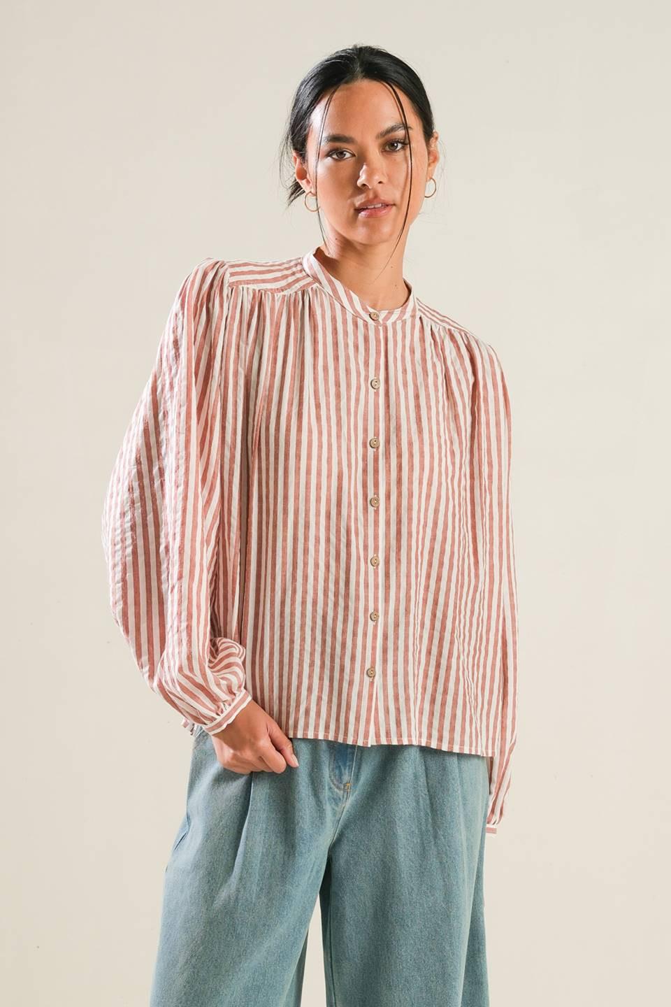 MADE ME REALIZE PEASANT TOP.