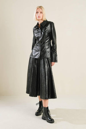 MY HEART TO YOU FAUX LEATHER TOP.