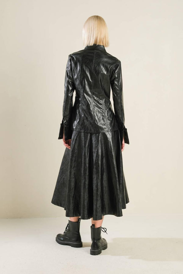 MY HEART TO YOU FAUX LEATHER TOP.