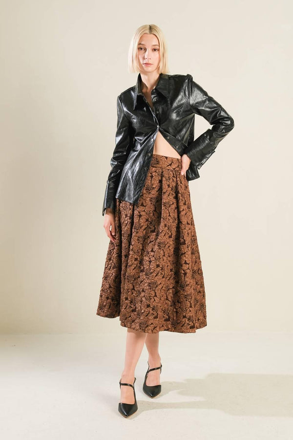 MY HEART TO YOU FAUX LEATHER TOP.