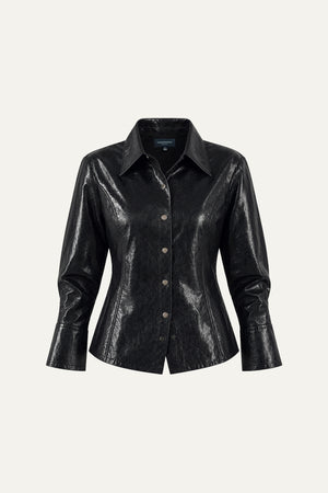 MY HEART TO YOU FAUX LEATHER TOP