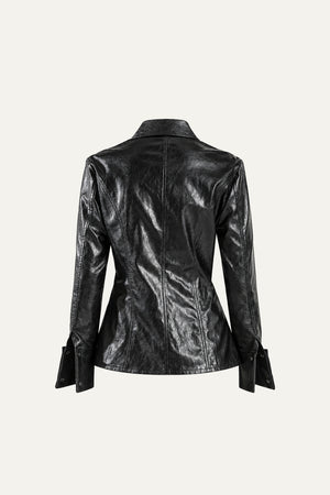 MY HEART TO YOU FAUX LEATHER TOP