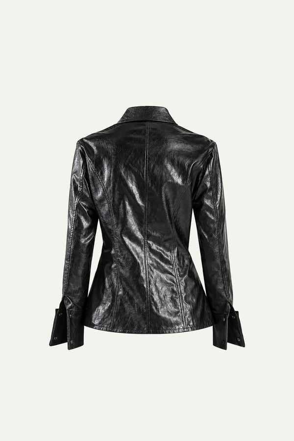 MY HEART TO YOU FAUX LEATHER TOP
