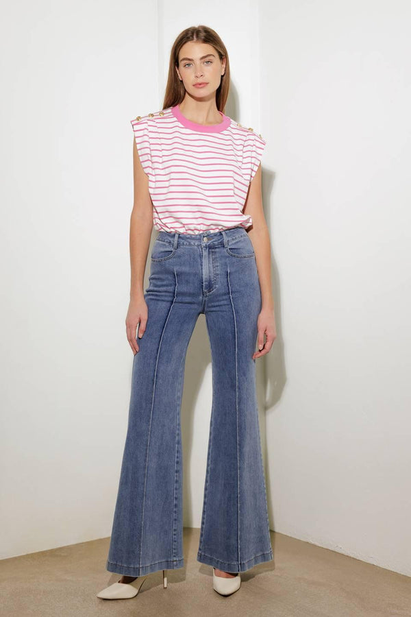 FEELING SPECIAL PINK KNIT TOP - Flying Tomato - TOPS - Freemarket