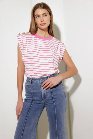 FEELING SPECIAL PINK KNIT TOP - Flying Tomato - TOPS - Freemarket