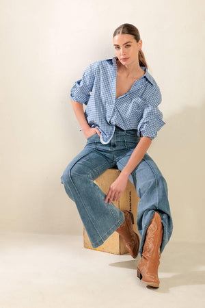 AWAITING LOVE WOVEN TOP.