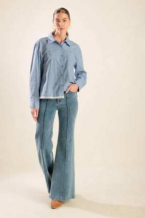AWAITING LOVE WOVEN TOP.