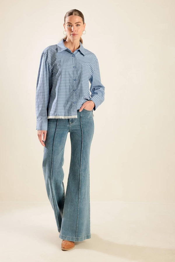 AWAITING LOVE WOVEN TOP.