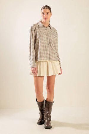 AWAITING LOVE WOVEN TOP.