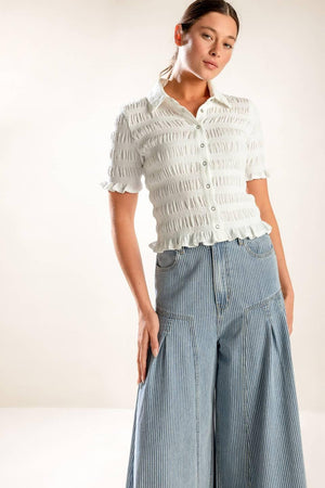 PICNIC AT SUNSET WOVEN TOP.
