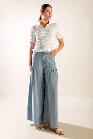 PICNIC AT SUNSET WOVEN TOP.