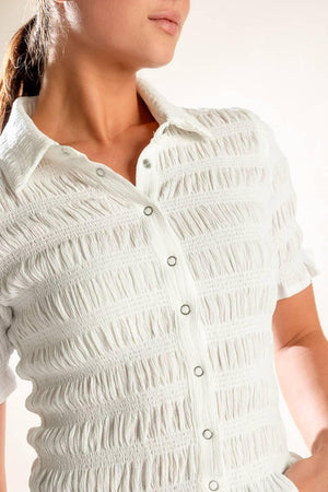 PICNIC AT SUNSET WOVEN TOP.
