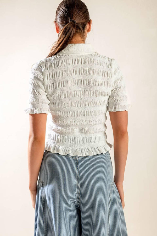 PICNIC AT SUNSET WOVEN TOP.