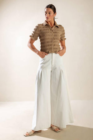 PICNIC AT SUNSET WOVEN TOP.