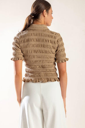 PICNIC AT SUNSET WOVEN TOP.