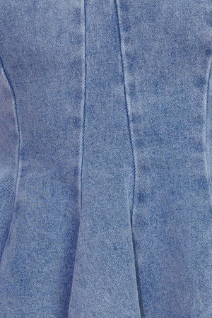 SANDY WALTZ LIGHT DENIM CAMI TOP.