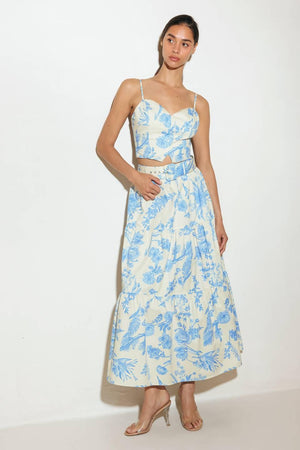 URBAN CHARM WOVEN CAMI TOP AND SKIRT SET.
