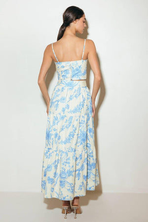 URBAN CHARM WOVEN CAMI TOP AND SKIRT SET.