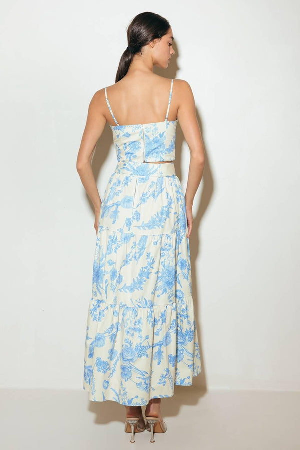 URBAN CHARM WOVEN CAMI TOP AND SKIRT SET.