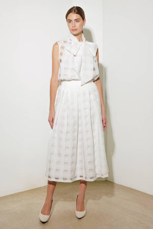 LIVE FOR US WHITE WOVEN ORGANZA TOP - Flying Tomato - TOPS - Freemarket