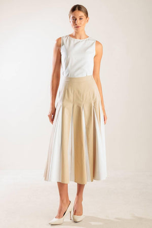 FIRST DATE WHITE WOVEN TOP.