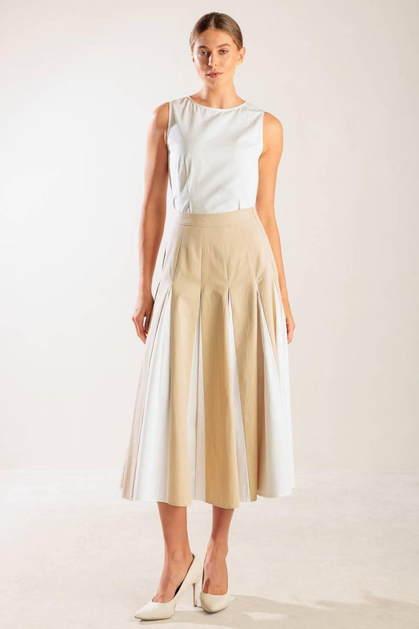 FIRST DATE WHITE WOVEN TOP.