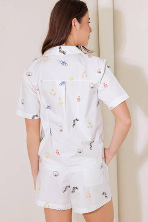 AFTER HOURS WHITE WOVEN TOP.