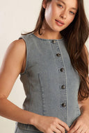 DAISY DATE DENIM VEST.