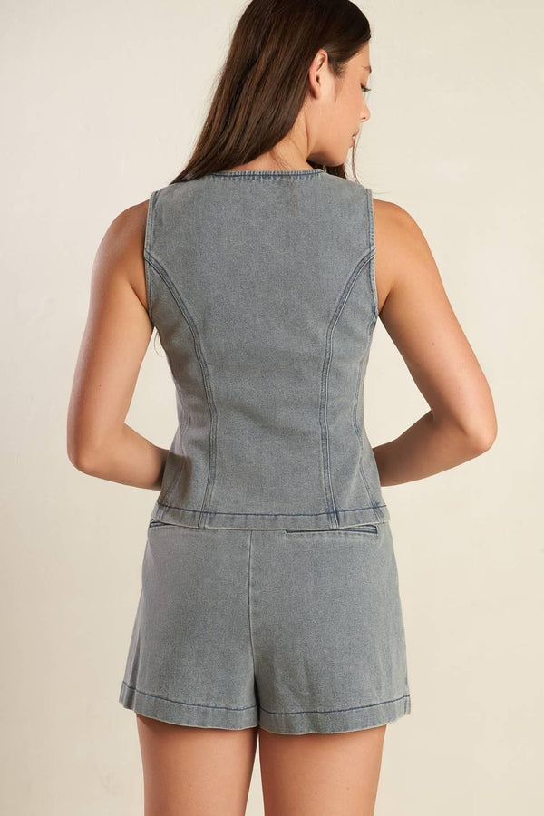 DAISY DATE DENIM VEST.