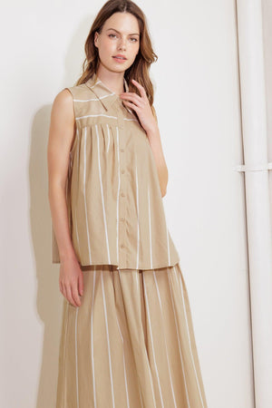 SOMEWHERE TO BE WOVEN TOP.