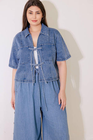 BY CHANCE DENIM TOP.