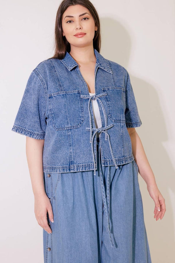 BY CHANCE DENIM TOP.