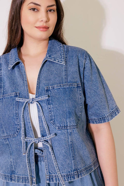BY CHANCE DENIM TOP.