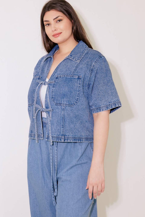 BY CHANCE DENIM TOP.