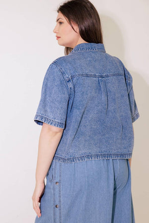 BY CHANCE DENIM TOP.