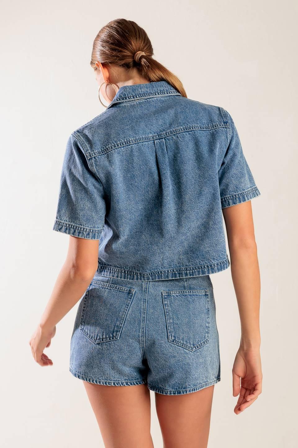 BY CHANCE DENIM TOP.