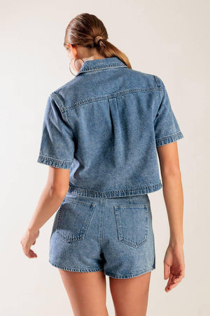 BY CHANCE DENIM TOP.