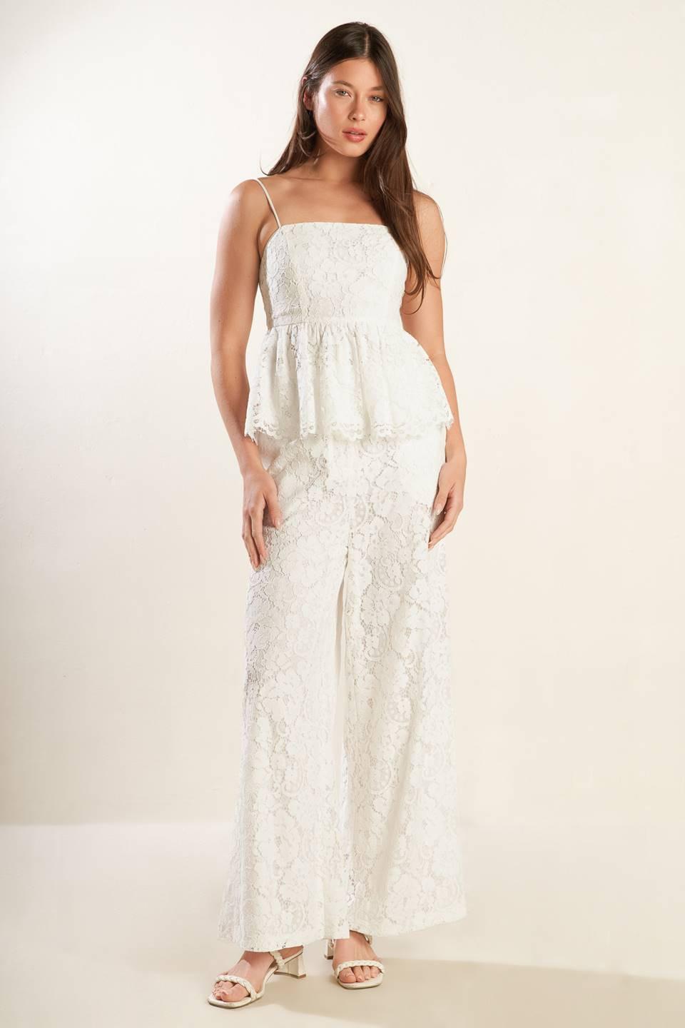 WE TRUST YOU WOVEN LACE TOP.