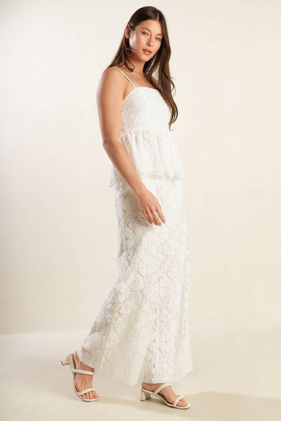 WE TRUST YOU WOVEN LACE TOP.
