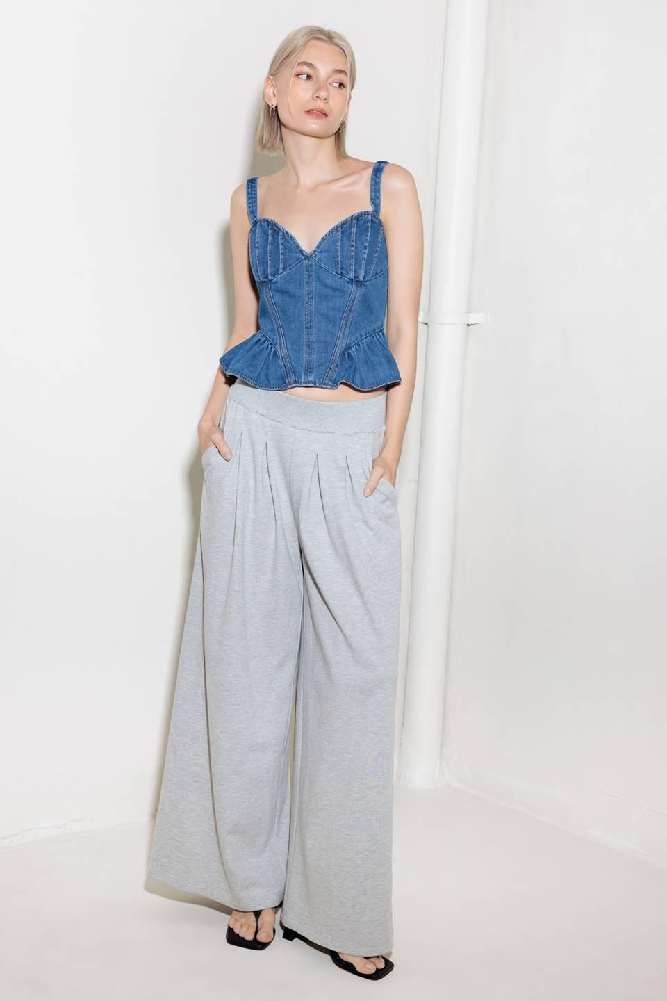 WHISPER SOFTLY BLUE DENIM TOP.